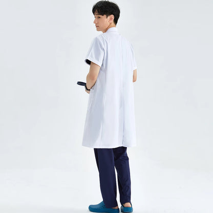 Unisex White Coat Lab Coat Hospital Doctor Slim Nurse Uniform Spa Uniform Nursing Uniform Scrubs Medical Uniforms Women M-LKXSY