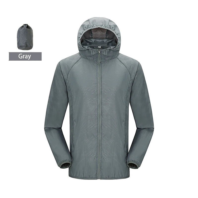 LNGXO Hiking Waterproof Jacket Women Men Camping Running Sun-Protective Windbreaker Quick Dry Outdoor Sport Rain Coat Unisex