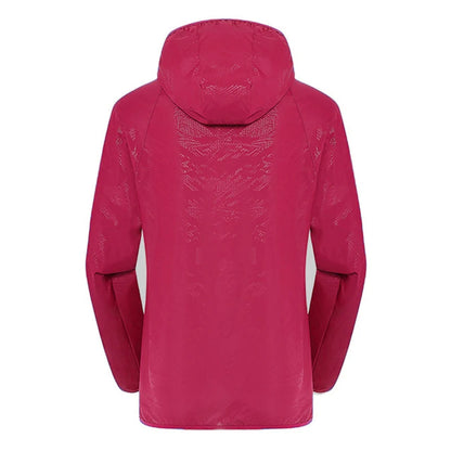 LNGXO Hiking Waterproof Jacket Women Men Camping Running Sun-Protective Windbreaker Quick Dry Outdoor Sport Rain Coat Unisex