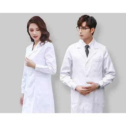 Unisex Medical Lab Coats – Women's Long Sleeve & Men's Short Sleeve Doctor Uniforms for Hospital/College