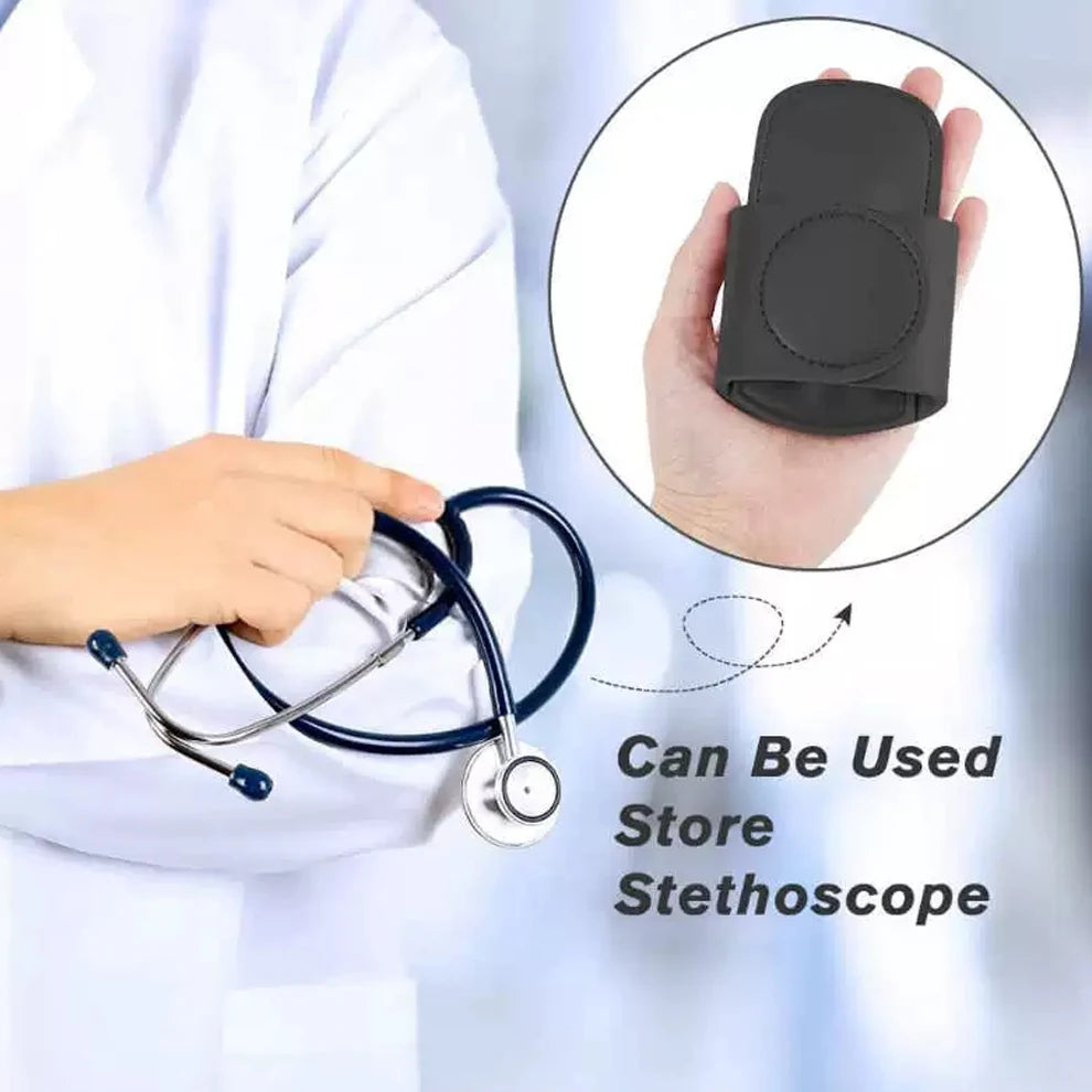 Stethoscope Holders Hip Clip for Physicians Storage Bag for Medical Accessories PU Leather Stethoscope Holster Nurses Medical
