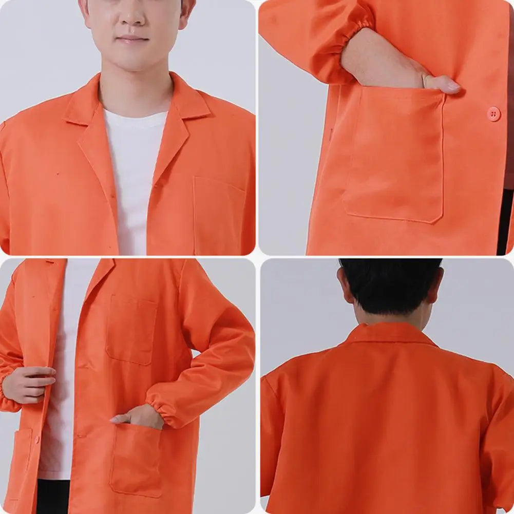 Longtended Overalls Laboratory Protective Coat Jacket Hospital Workwear Food Laboratory Doctor Thickened Dustproof Unisex Jacket