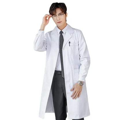 Unisex Medical Lab Coats – Women's Long Sleeve & Men's Short Sleeve Doctor Uniforms for Hospital/College