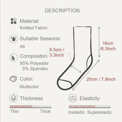 Men's Crew Socks, Classic, Number 23 Design, Comfortable, Breathable, Moisture-Wicking