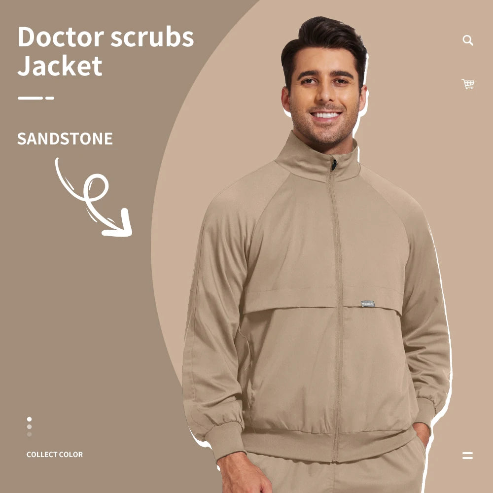 Niaahinn Dental Clinic Medical Scrubs Jackets Men Women Pet Veterinary Work Clothes Solid Color Nurse Scrubs Uniforms Wholesale