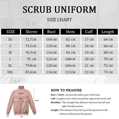 Surgical Anesthesiologist Work Jacket Beauty Spa Uniforms Fashionable High Quality Pocket Nurse Coat Medical Scrub Top Women Men