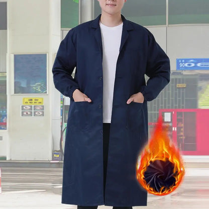 Longtended Overalls Laboratory Protective Coat Jacket Hospital Workwear Food Laboratory Doctor Thickened Dustproof Unisex Jacket