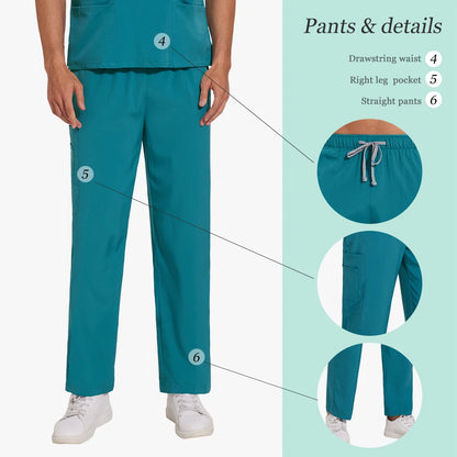 Nursing Uniform Hospital Scrubs Uniforms Sets Men Women Nurses Scrub Hospital Accessories Zipper Collar Short Sleeved Tops Pants