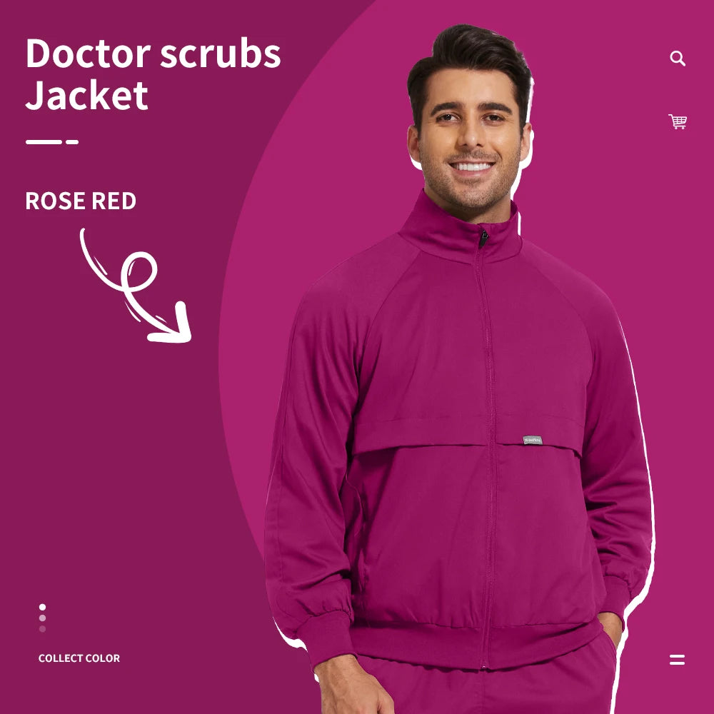 Niaahinn Dental Clinic Medical Scrubs Jackets Men Women Pet Veterinary Work Clothes Solid Color Nurse Scrubs Uniforms Wholesale