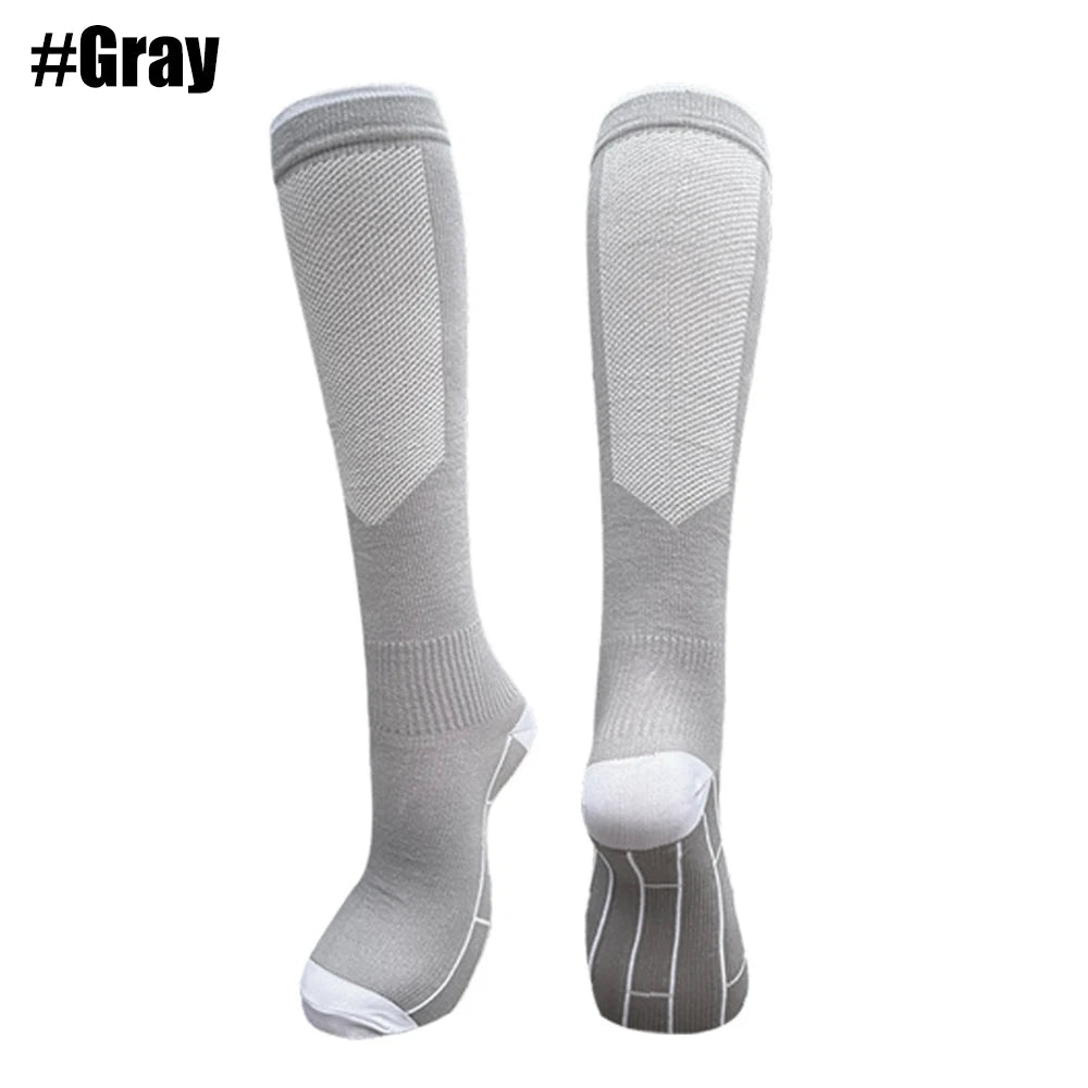 1Pair Compression Socks for Men & Women 20-30 mmHg Knee High Nurse Pregnant Running Medical and Travel Athletic