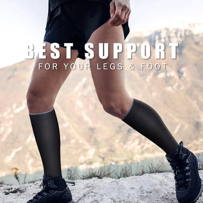 1Pair Compression Socks for Men & Women 20-30 mmHg Knee High Nurse Pregnant Running Medical and Travel Athletic