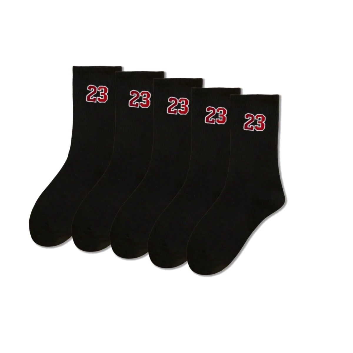 Men's Crew Socks, Classic, Number 23 Design, Comfortable, Breathable, Moisture-Wicking