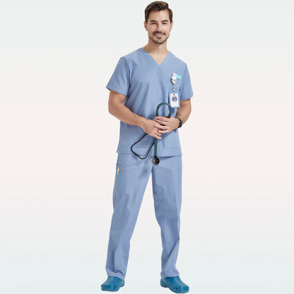 Men's Medical Scrubs Sets Hospital Nursing Uniforms Breathable Sanitary Clinical Aesthetic Nurse Suits Doctor Workwear 8020-02