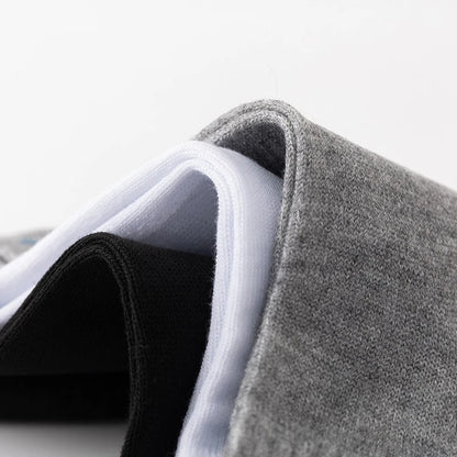5 Pairs/Lot Black White Men's Socks Business Solid Color Casual Simple Versatile Breathable Cotton Sports Mesh Short Socks