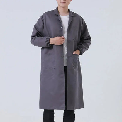 Longtended Overalls Laboratory Protective Coat Jacket Hospital Workwear Food Laboratory Doctor Thickened Dustproof Unisex Jacket