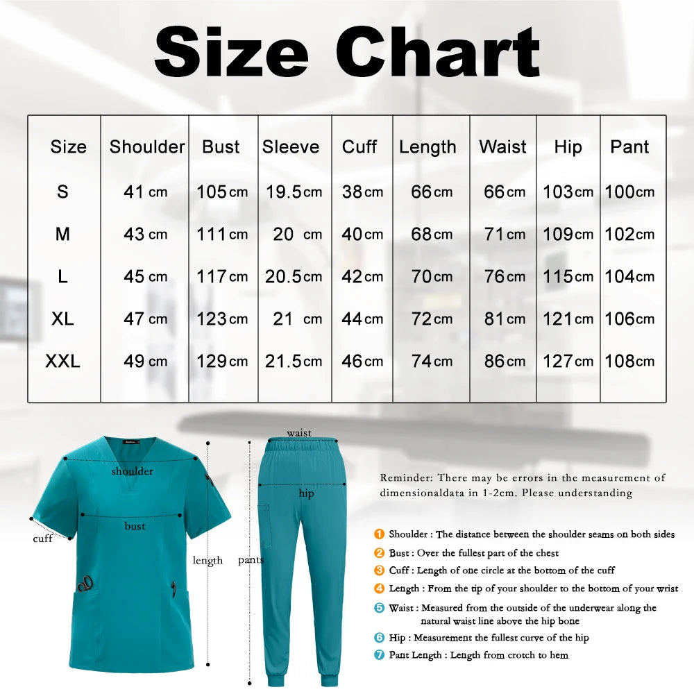 Scrub Sets Uniforms Nursing Mens Medical Scrubs Pet Clinic Veterinary Uniform Dental Cosmetic Workwear Lab Coat Scrubs Top Pants