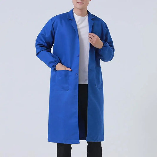 Longtended Overalls Laboratory Protective Coat Jacket Hospital Workwear Food Laboratory Doctor Thickened Dustproof Unisex Jacket