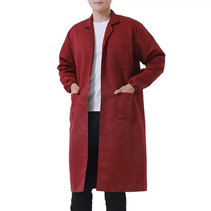 Longtended Overalls Laboratory Protective Coat Jacket Hospital Workwear Food Laboratory Doctor Thickened Dustproof Unisex Jacket