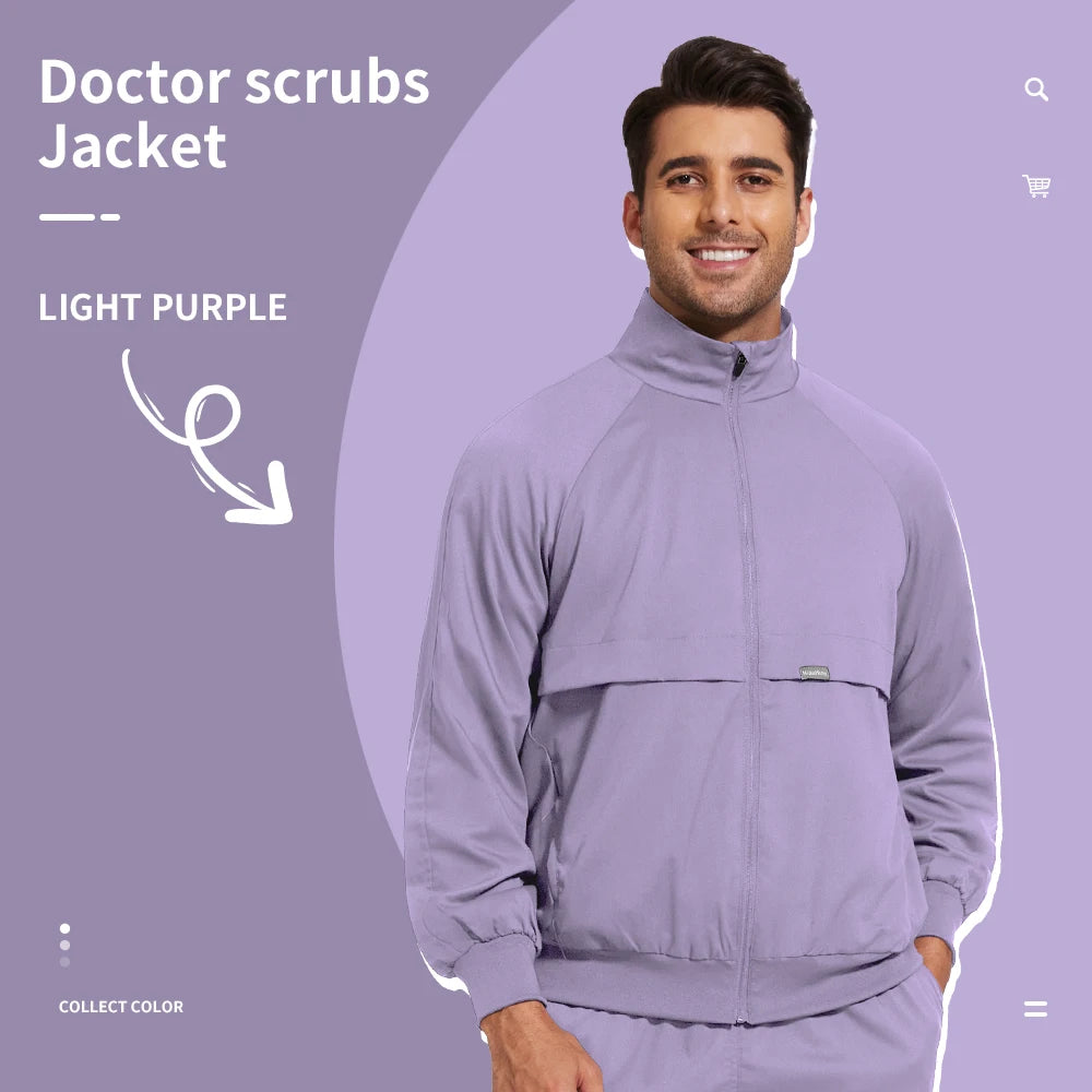 Niaahinn Dental Clinic Medical Scrubs Jackets Men Women Pet Veterinary Work Clothes Solid Color Nurse Scrubs Uniforms Wholesale