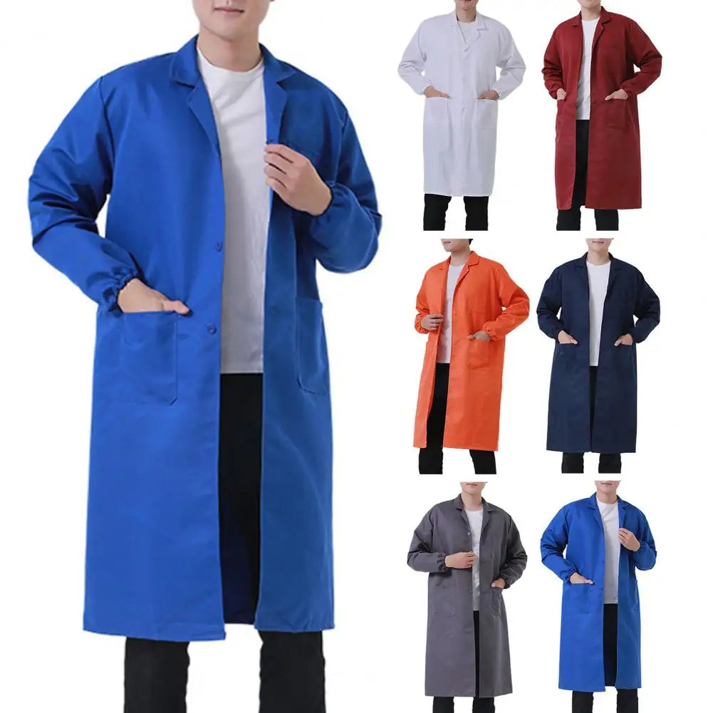 Longtended Overalls Laboratory Protective Coat Jacket Hospital Workwear Food Laboratory Doctor Thickened Dustproof Unisex Jacket