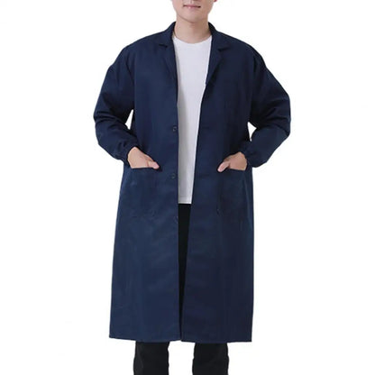 Longtended Overalls Laboratory Protective Coat Jacket Hospital Workwear Food Laboratory Doctor Thickened Dustproof Unisex Jacket