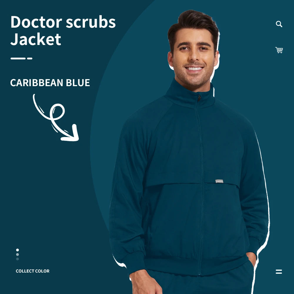 Niaahinn Dental Clinic Medical Scrubs Jackets Men Women Pet Veterinary Work Clothes Solid Color Nurse Scrubs Uniforms Wholesale