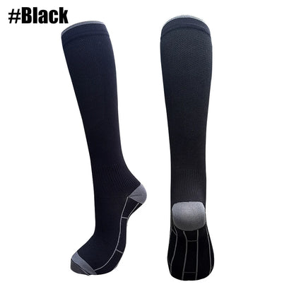 1Pair Compression Socks for Men & Women 20-30 mmHg Knee High Nurse Pregnant Running Medical and Travel Athletic