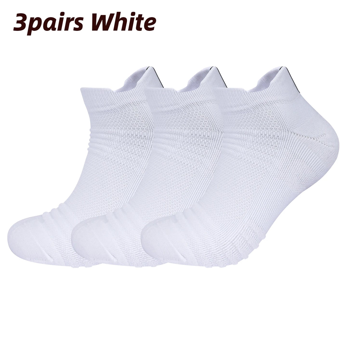 3 Pairs Mesh Sports Terry Socks Cushioned Moisture-managing And Durable Reduces Foot For Running Hiking Cycling Baskateball