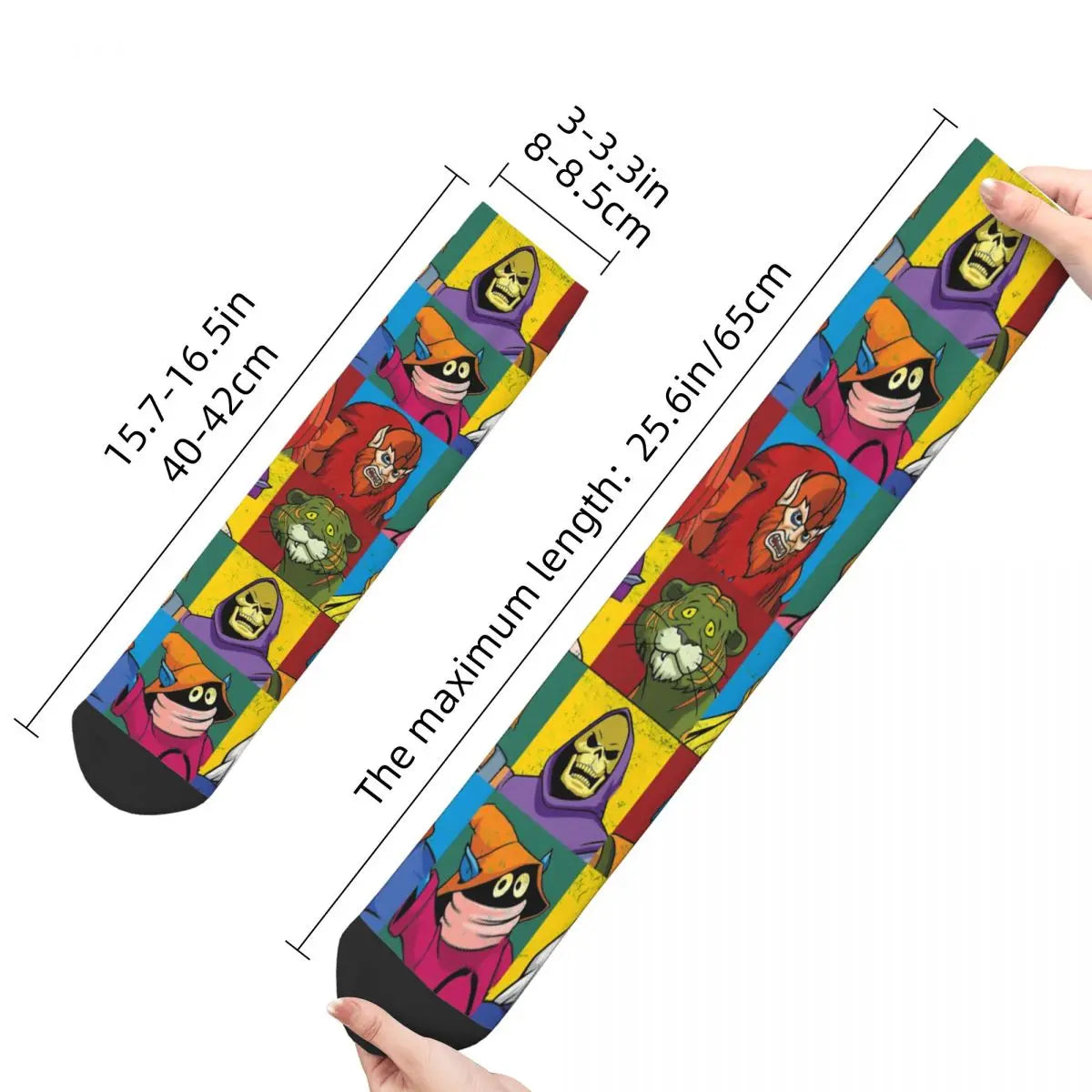 Friends He-Man The Master Of The Universe Socks New 3D Print Funny Harajuku Unisex Middle Tube Socks