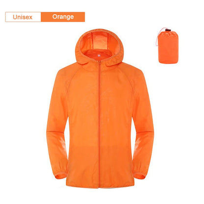 JNLN Camping Rain Jacket Men Women Waterproof Sun Protection Clothing Fishing Hunting Clothes Quick Dry Windbreaker With Pocket