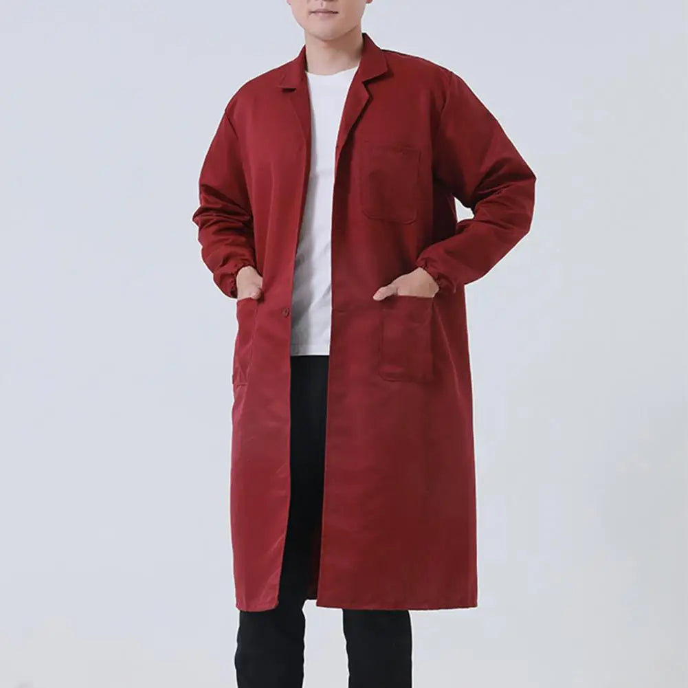 Longtended Overalls Laboratory Protective Coat Jacket Hospital Workwear Food Laboratory Doctor Thickened Dustproof Unisex Jacket