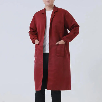 Longtended Overalls Laboratory Protective Coat Jacket Hospital Workwear Food Laboratory Doctor Thickened Dustproof Unisex Jacket