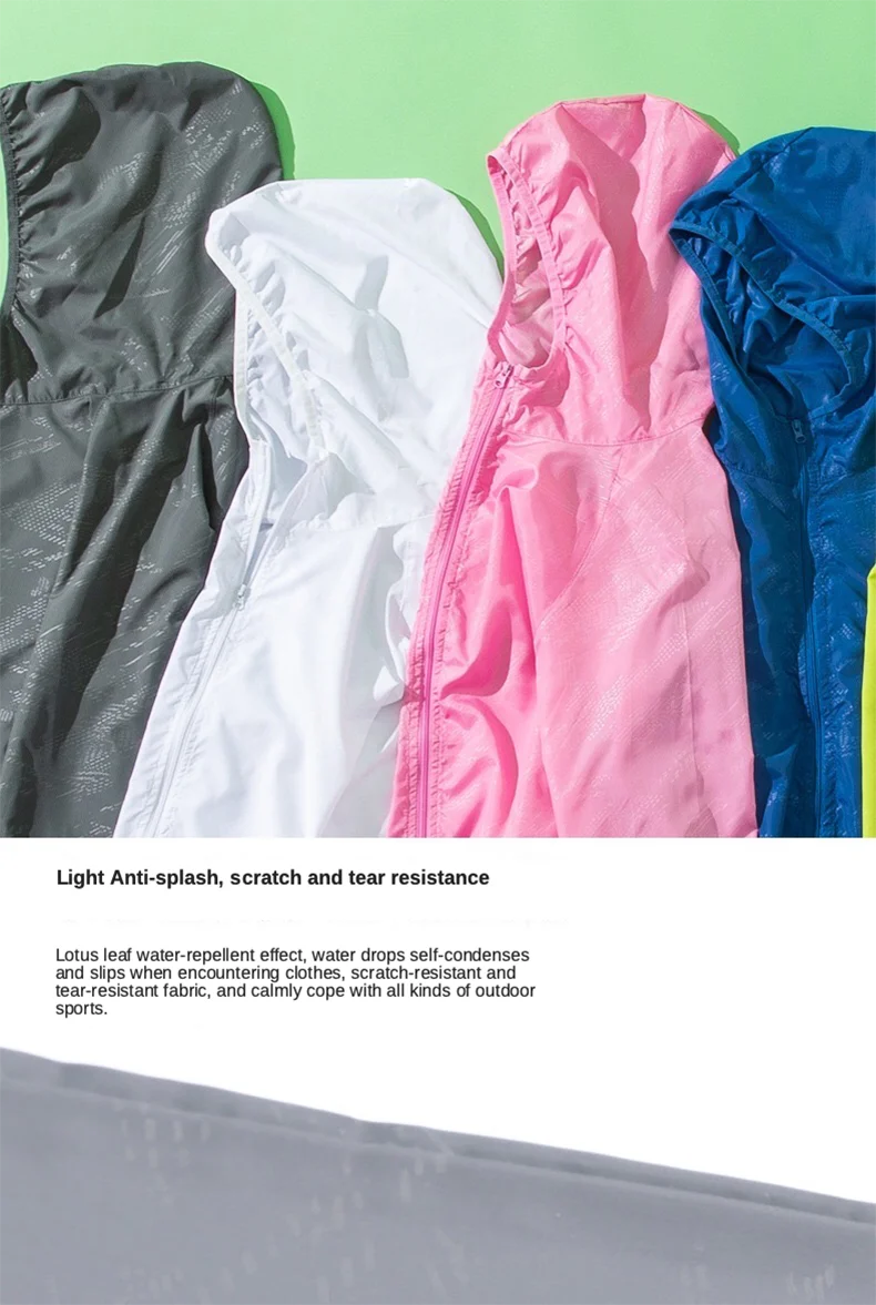 JNLN Camping Rain Jacket Men Women Waterproof Sun Protection Clothing Fishing Hunting Clothes Quick Dry Windbreaker With Pocket
