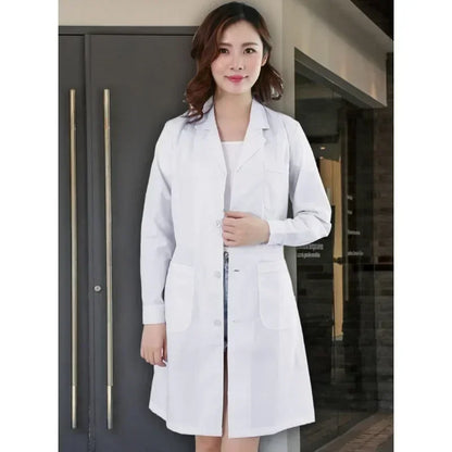 Unisex Medical Lab Coats – Women's Long Sleeve & Men's Short Sleeve Doctor Uniforms for Hospital/College