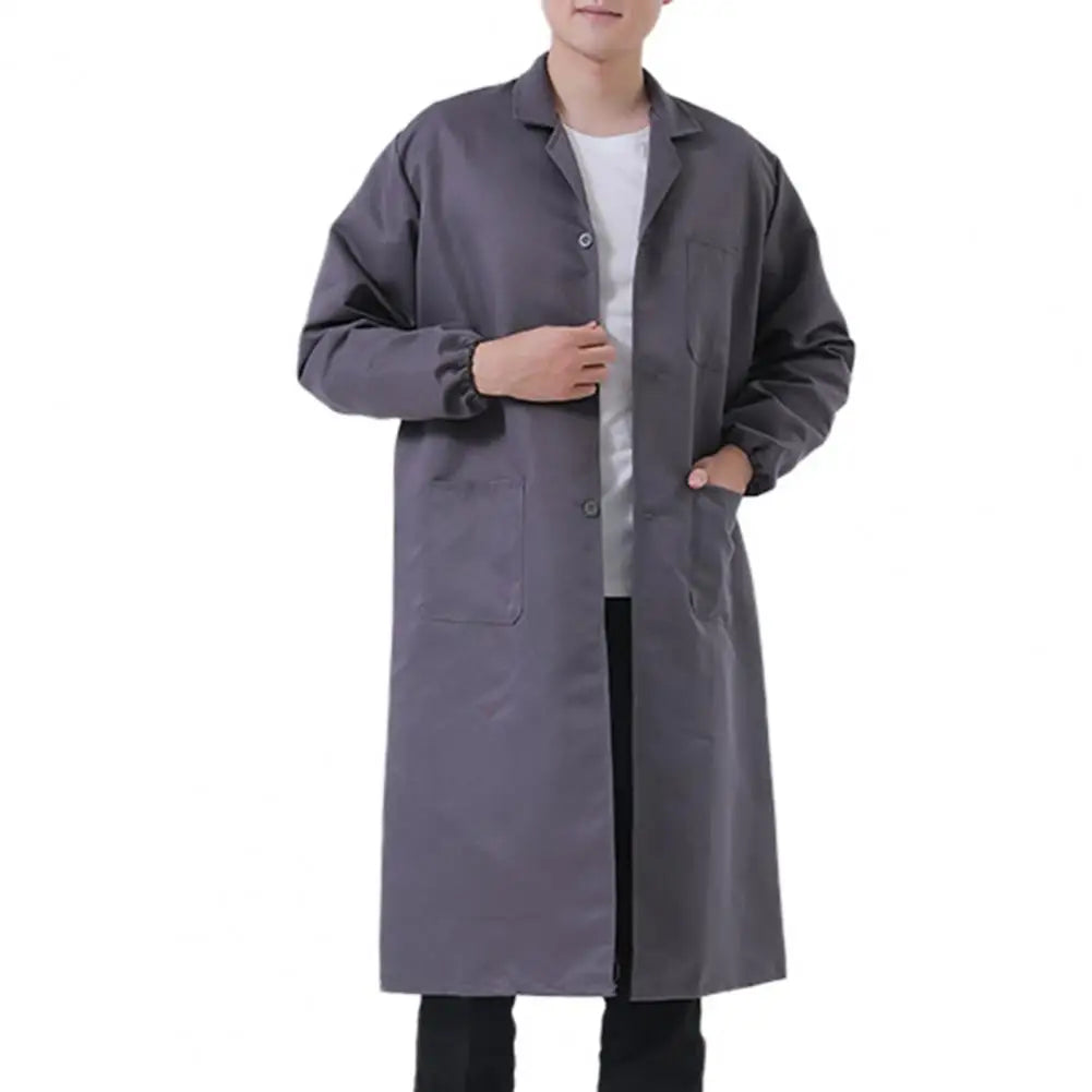 Longtended Overalls Laboratory Protective Coat Jacket Hospital Workwear Food Laboratory Doctor Thickened Dustproof Unisex Jacket