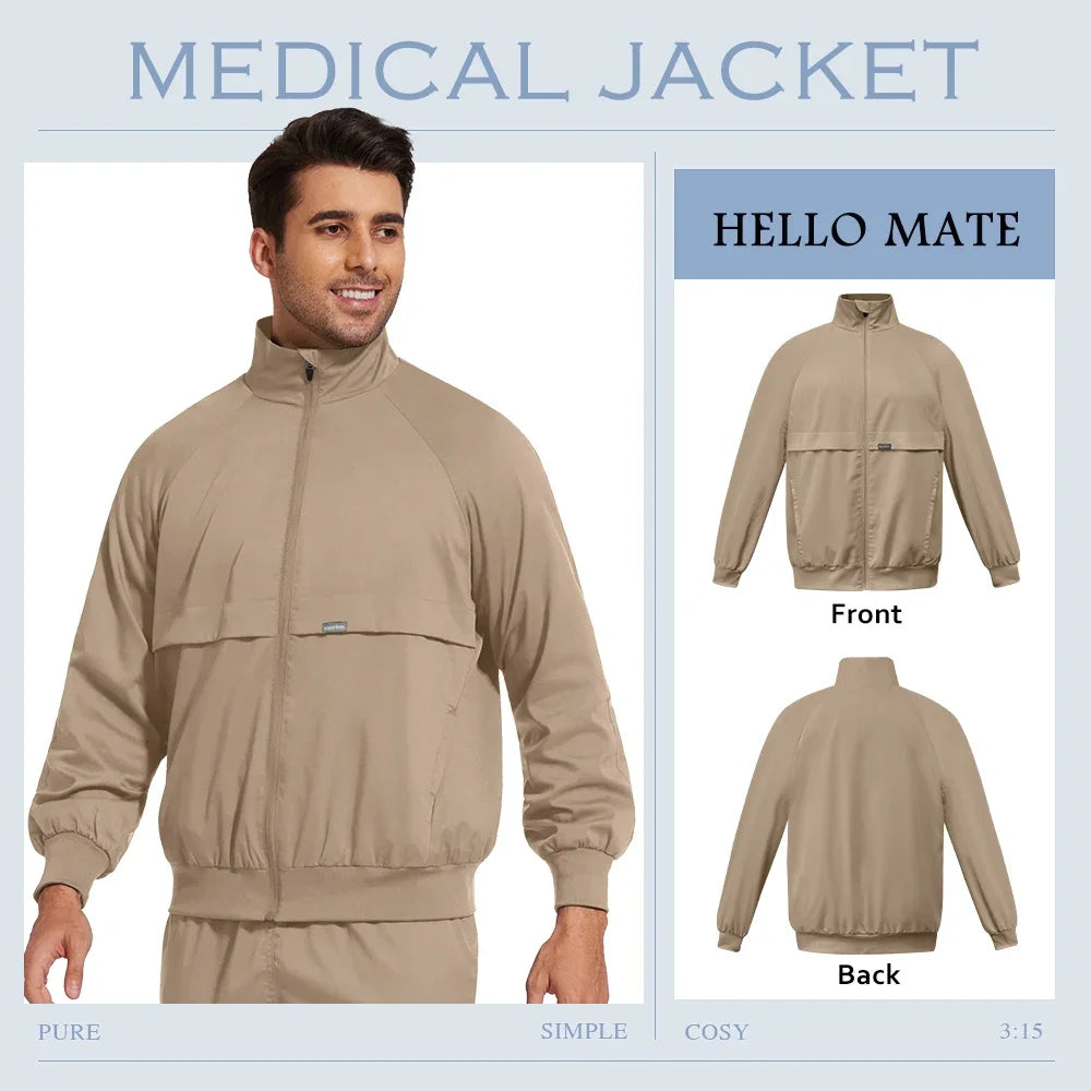 Surgical Anesthesiologist Work Jacket Beauty Spa Uniforms Fashionable High Quality Pocket Nurse Coat Medical Scrub Top Women Men
