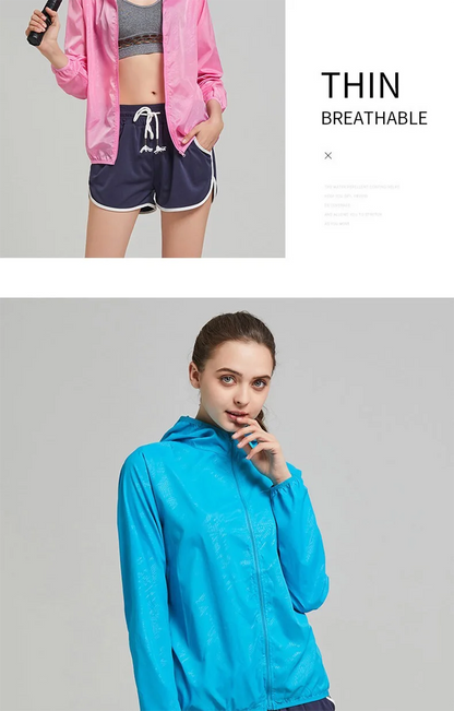 JNLN Camping Rain Jacket Men Women Waterproof Sun Protection Clothing Fishing Hunting Clothes Quick Dry Windbreaker With Pocket