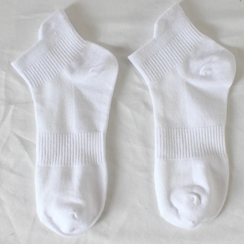 Sports Socks For Spring Summer Thin Mesh Socks For Men Women Lifting Ear Mid Tube Socks Sweat Absorbing Breathable Cotton Socks