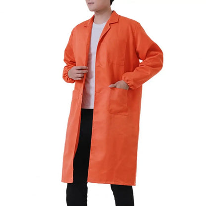 Longtended Overalls Laboratory Protective Coat Jacket Hospital Workwear Food Laboratory Doctor Thickened Dustproof Unisex Jacket