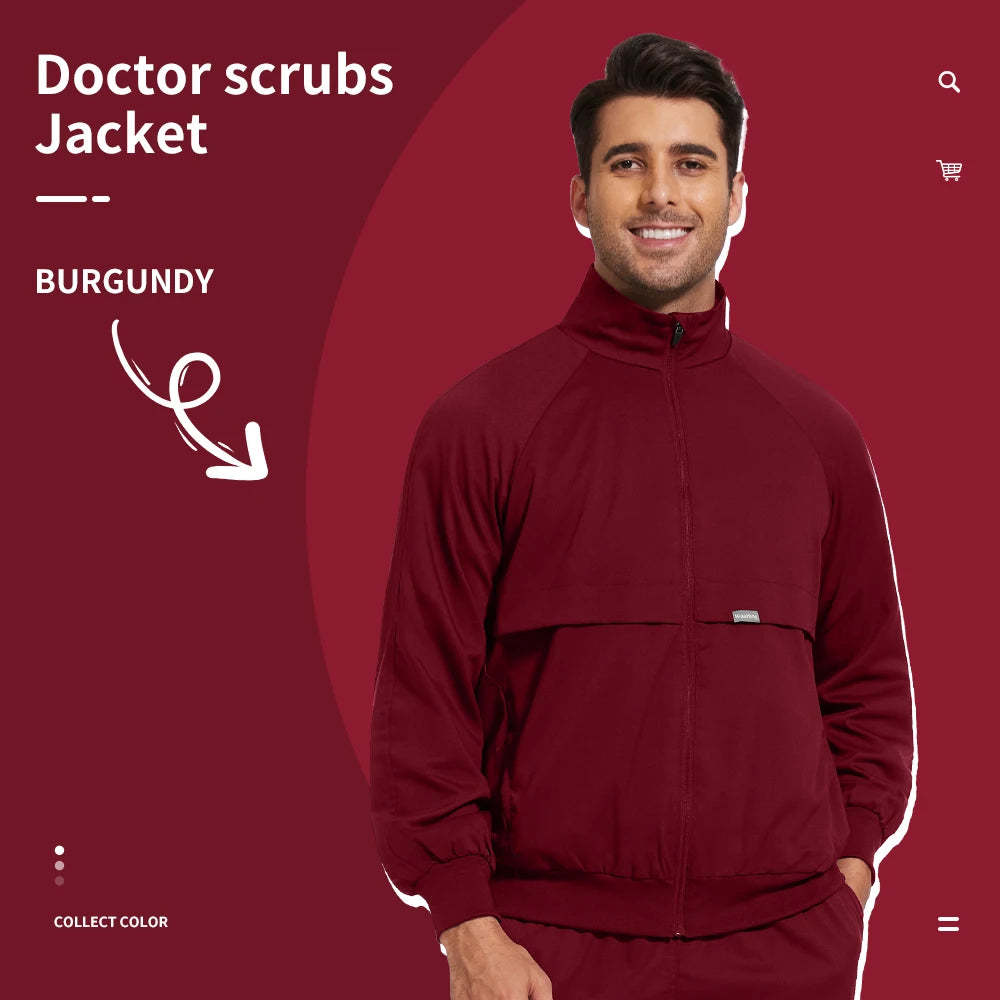 Niaahinn Dental Clinic Medical Scrubs Jackets Men Women Pet Veterinary Work Clothes Solid Color Nurse Scrubs Uniforms Wholesale
