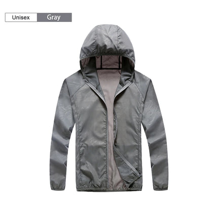 JNLN Camping Rain Jacket Men Women Waterproof Sun Protection Clothing Fishing Hunting Clothes Quick Dry Windbreaker With Pocket