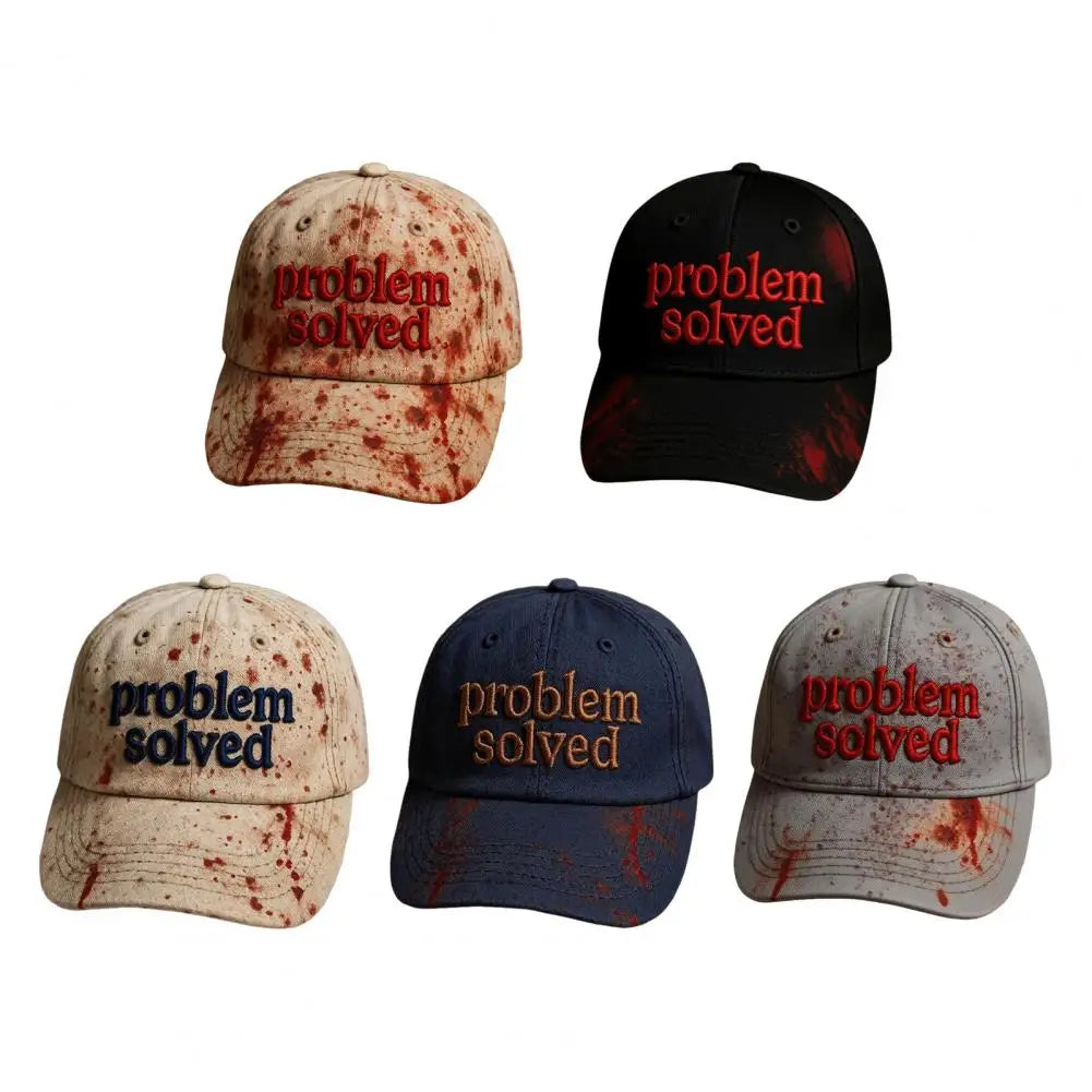 Baseball Hat Dark Blood Stain Print Halloween Hat Unisex Sun Protection Wide Brim Baseball Hat Halloween Party Baseball Cap