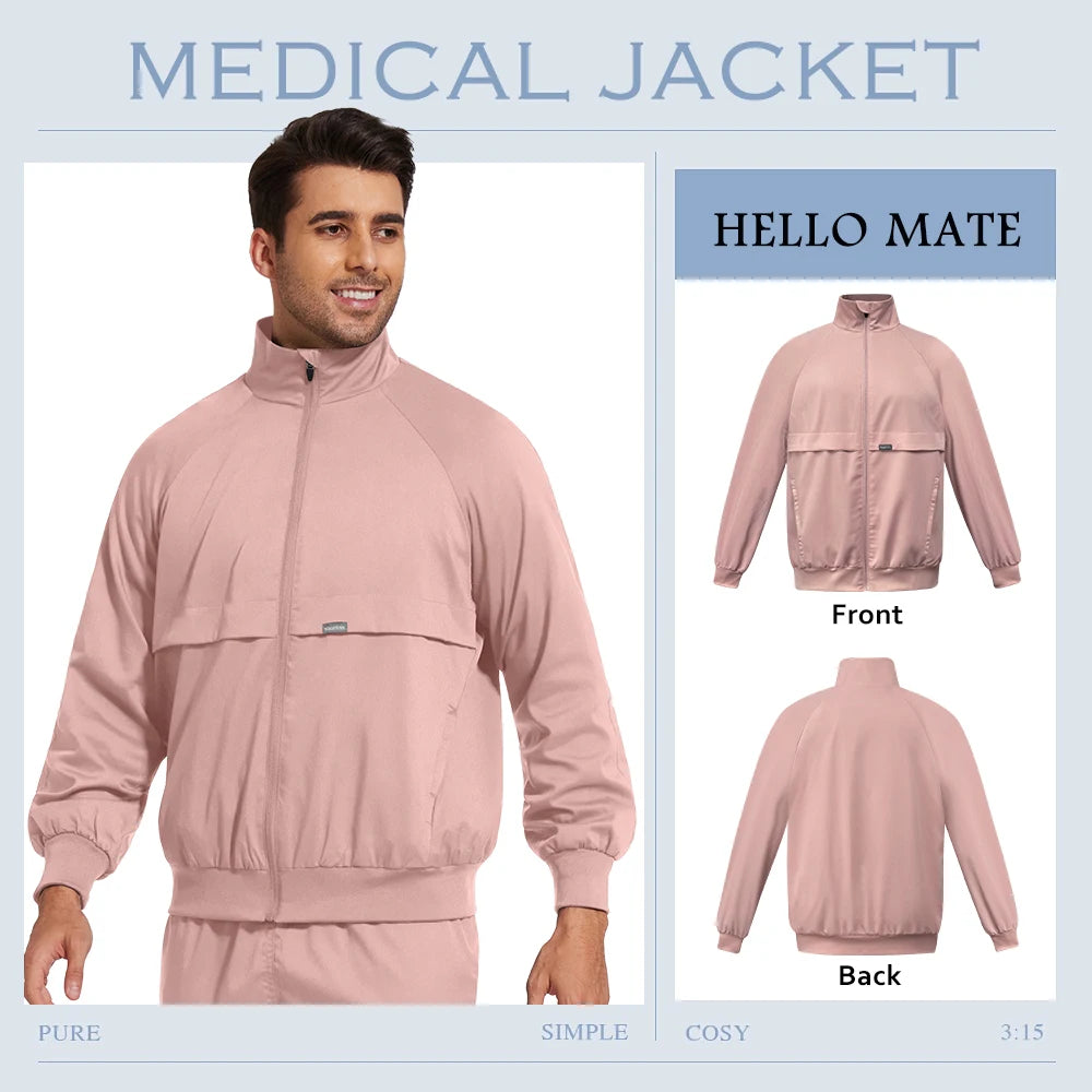 Surgical Anesthesiologist Work Jacket Beauty Spa Uniforms Fashionable High Quality Pocket Nurse Coat Medical Scrub Top Women Men