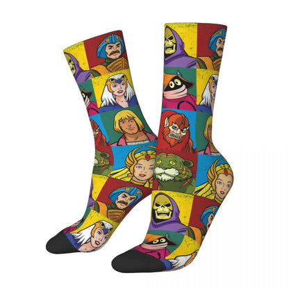 Friends He-Man The Master Of The Universe Socks New 3D Print Funny Harajuku Unisex Middle Tube Socks