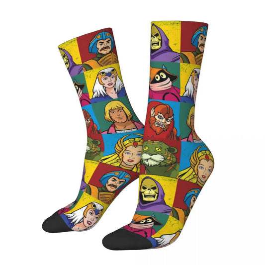Friends He-Man The Master Of The Universe Socks New 3D Print Funny Harajuku Unisex Middle Tube Socks