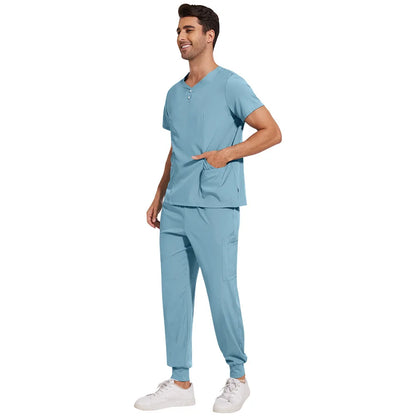 Slim Fit  Men Scrubs Sets Surgical Clothes Medical Uniforms Nurses Accessories Dental Clinic Beauty Salon Spa Workwear Clothes