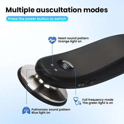 Bluetooth Wireless Intelligent Digital Stethoscope use for Clinics Hospitals Homes