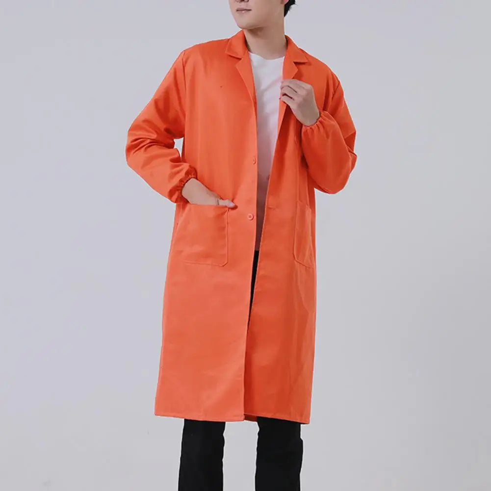 Longtended Overalls Laboratory Protective Coat Jacket Hospital Workwear Food Laboratory Doctor Thickened Dustproof Unisex Jacket