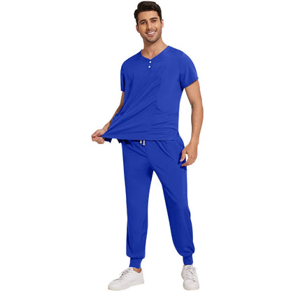 Slim Fit  Men Scrubs Sets Surgical Clothes Medical Uniforms Nurses Accessories Dental Clinic Beauty Salon Spa Workwear Clothes