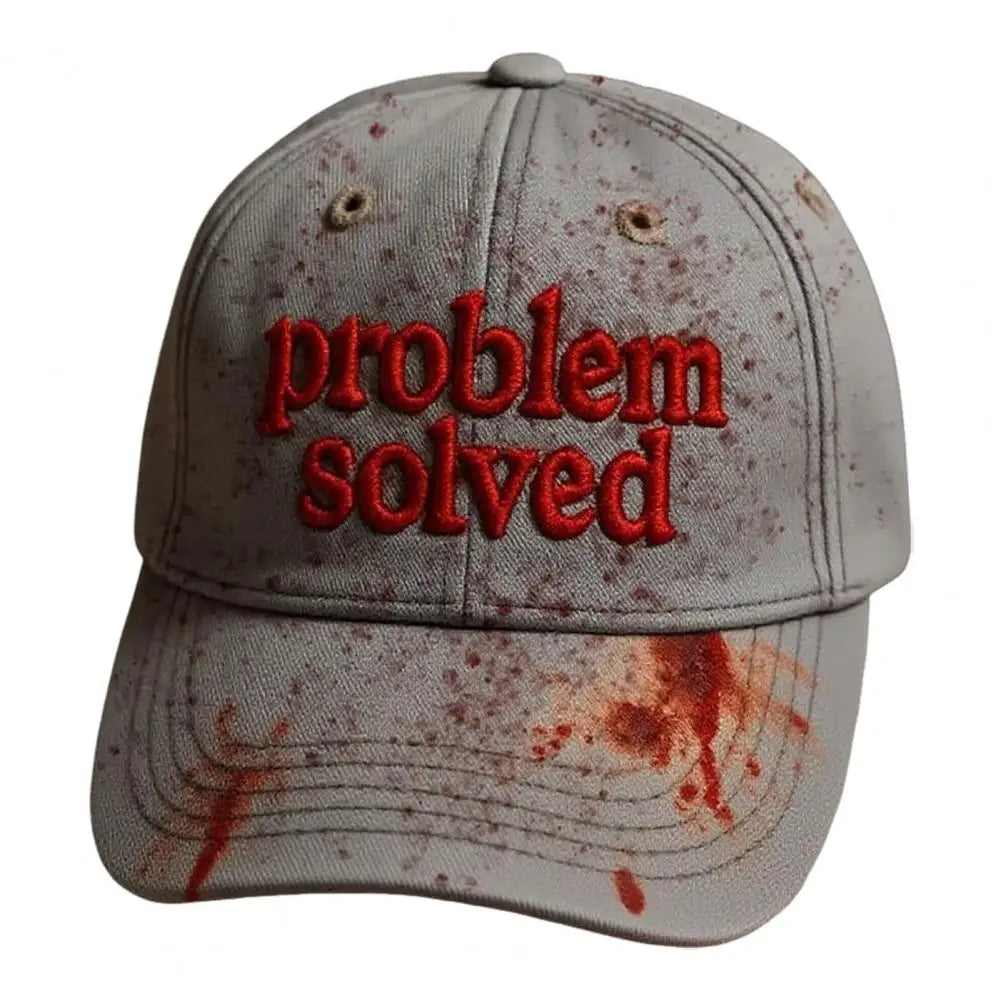 Baseball Hat Dark Blood Stain Print Halloween Hat Unisex Sun Protection Wide Brim Baseball Hat Halloween Party Baseball Cap